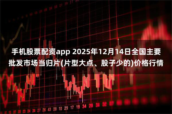 手机股票配资app 2025年12月14日全国主要批发市场当归片(片型大点、股子少的)价格行情
